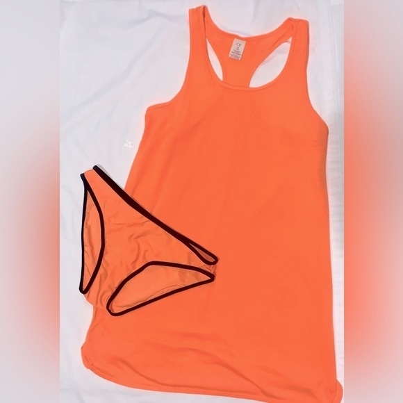 OP Bright Orange Mini Tank Dress and Bikini Bottom NWOT Medium - Picture 1 of 7